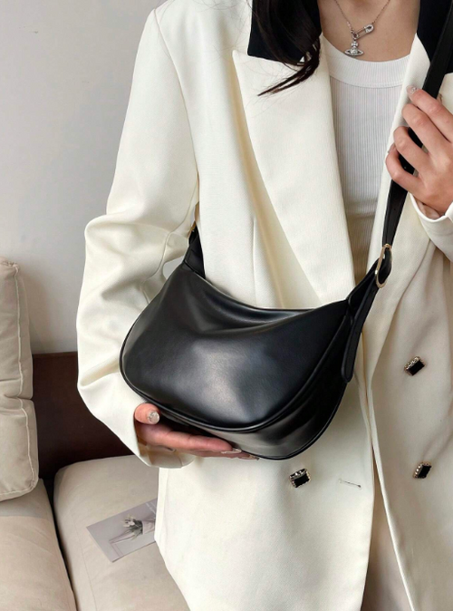 Shein - Crescent Moon Shape Shoulder & Crossbody Bag, Multi-purpose Dumpling Style