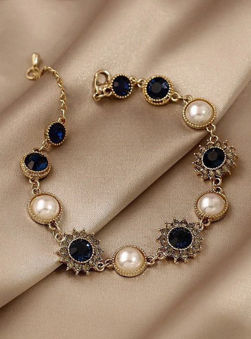 Shein - Andkiss Faux Pearl Decor Bracelet