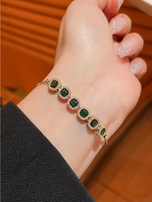 Shein - Andkiss 1pc Micro-set Diamond Bracelet