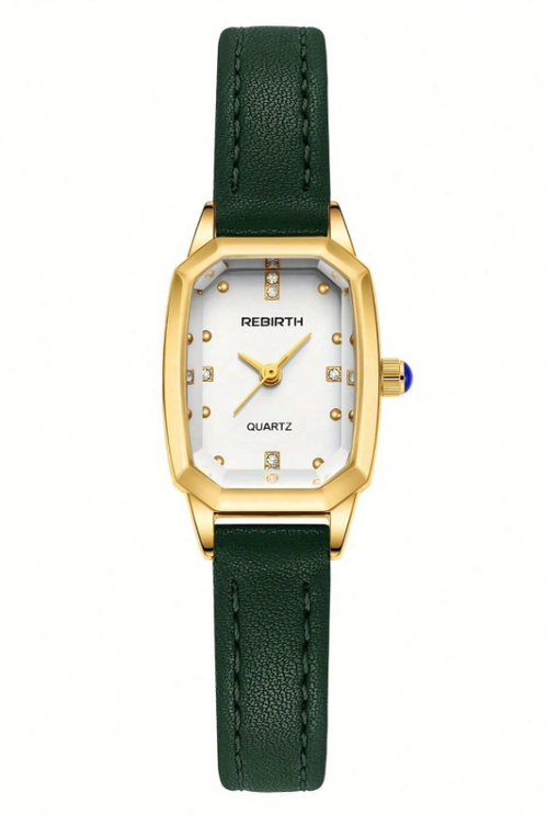 Shein - 1pc Women Elegant Luxury Minimalist Leather Quartz Wrist Watch