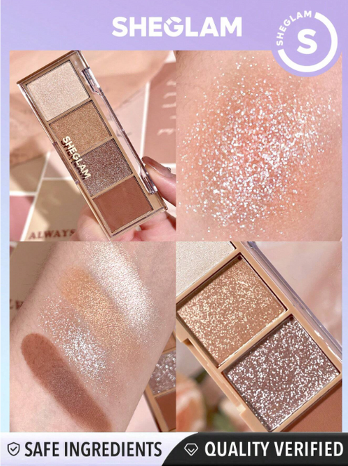 Shein Sheglam - Essential Square Eyeshadow Quad-veil