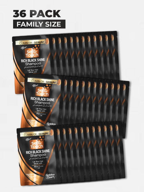 Set & Touch Rich Black Shine Shampoo Sachet 4ml (Pack of 36)