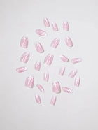 Shein- 24pcs Flame Print False Nail & 1pc Nail File & 1sheet Tape
