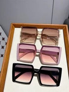 Shein - 3pcs Pink Square Sunglasses Shades