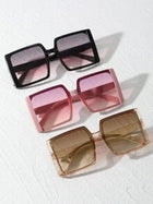 Shein - 3pcs Pink Square Sunglasses Shades