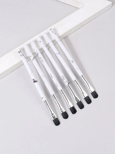Shein - 6Pcs Marble Print Eyeshadow Brush