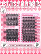 Shein - 740PCS Individual Lash Clusters High Capacity D Curl 9-16mm 30D-50D Mixed DIY Eyelash Extension Kit