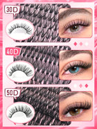 Shein - 740PCS Individual Lash Clusters High Capacity D Curl 9-16mm 30D-50D Mixed DIY Eyelash Extension Kit