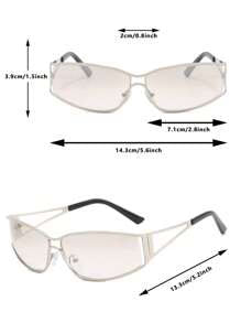 Shein - Cross-Border European And American Hollow Out Sunglasses