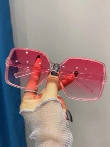 Shein - European And American Style Oversized Square Frame Eyeglasses Shades