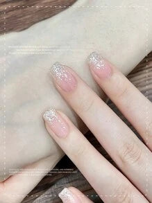 Shein - Internet Celebrity Hot Carat White Glitter Nail Polish Gel 2024 New Sparkling Glitter