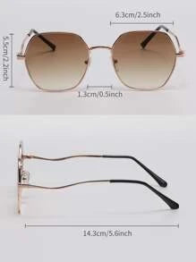 Shein - Metal Frame Sunglasses Elegant