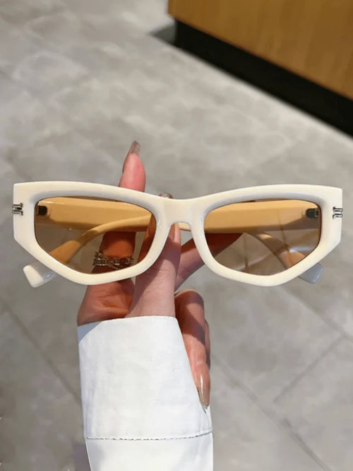 Shein - New Retro Cat-Eye Small Frame Irregular Sunglasses