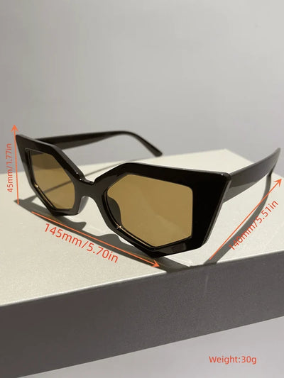 Shein - New Vintage Cat Eye Sunglasses, Fashionable Unisex Street Style Shades For Daily Wear