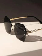 Shein - Pearl Decor Rimless Fashion Glasses