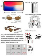 Shein - Trendy Oval Frame Fashion Glasses Fit For Outdoor, Vacation Vintage Shades