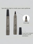 Shein - Waterproof Liquid Eyebrow Pen, Long-lasting Smudge Proof Eye Brow Makeup Product 803 Gray