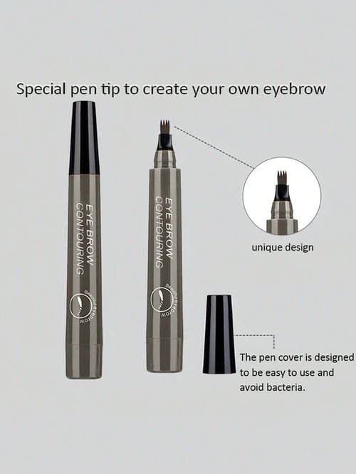 Shein - Waterproof Liquid Eyebrow Pen, Long-lasting Smudge Proof Eye Brow Makeup Product 803 Gray