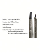 Shein - Waterproof Liquid Eyebrow Pen, Long-lasting Smudge Proof Eye Brow Makeup Product 803 Gray