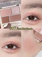Shein - club UNNY CLUB 4 Color Matte Silky Powder Eyeshadow Palette - 07 Pink Mist Clouds