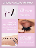 Shein Sheglam - All Eyes On You Eyelash Glue Liner-Black 2 In 1 Waterproof Liquid Eyeliner False Eyelash Glue