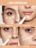 Shein Sheglam - Complexion Boost Concealer-Fair Sponge-Head Applicator Matte Liquid Concealer Long