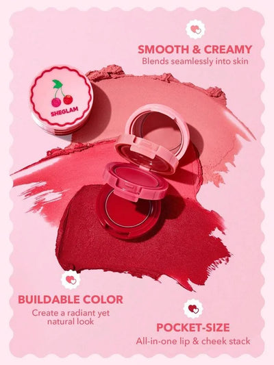 Shein Sheglam - Very Cherry Cheek & Lip Cream Stack