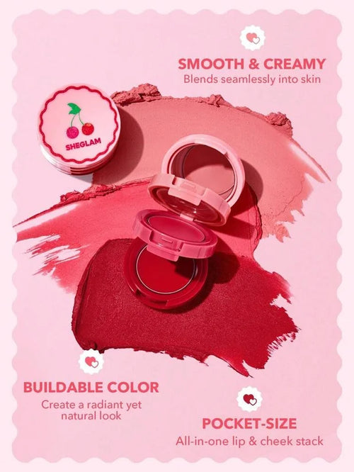 Shein Sheglam - Very Cherry Cheek & Lip Cream Stack