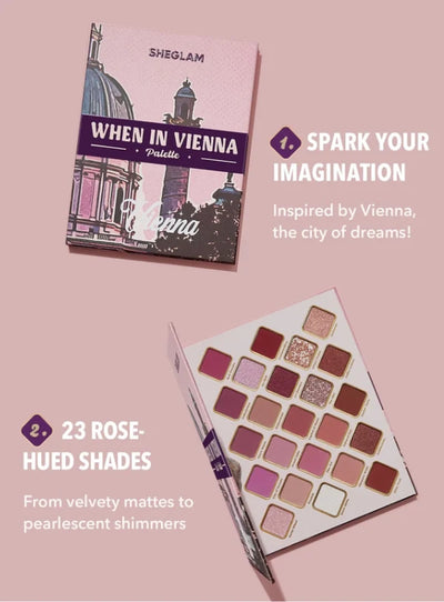 Shein Sheglam - When In Vienna Palette 23-Clolor Shimmer Glitter Matte Eyeshadow Palette