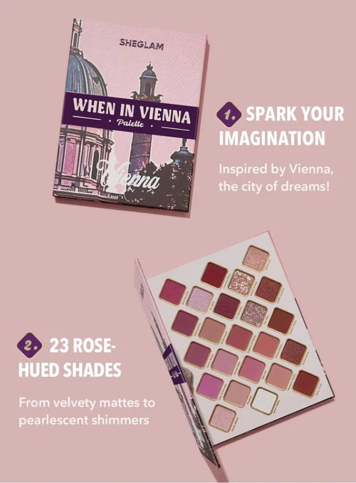 Shein Sheglam - When In Vienna Palette 23-Clolor Shimmer Glitter Matte Eyeshadow Palette
