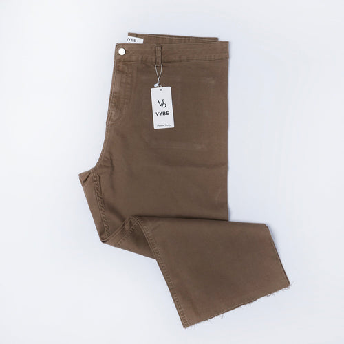 Vybe - Pants-brown Wide Bottom For Women
