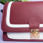 Shein - Flap Bag With Strap - Maroon