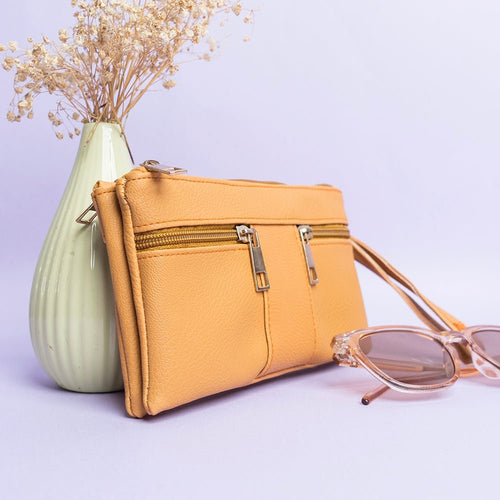 Shein - Zipper Wallet - Mustard