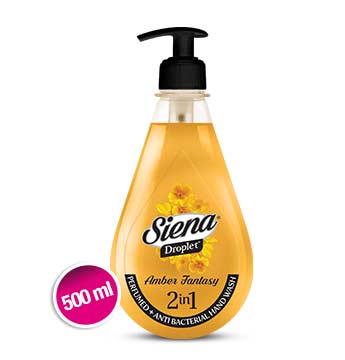 Siena- Droplet Perfumed + Antibacterial Hand Wash – Amber Fantasy – 500ml