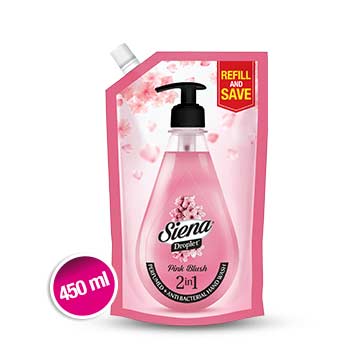 Siena- Droplet Perfumed + Antibacterial Hand Wash Refill Pouch – Pink Blush – 450ml