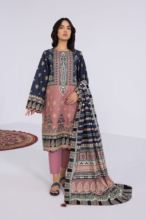 Sapphire- 3 Piece - Embroidered Khaddar Suit