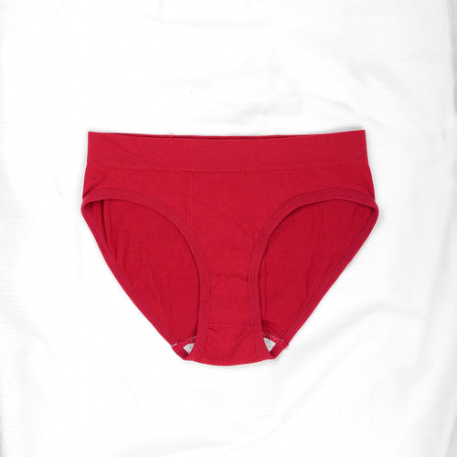 Vybe - Seamless Comfy Padded Bra Panty Set - Red