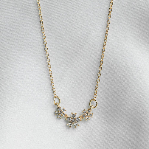 Vybe - Rhinestone Flower Charm Necklace