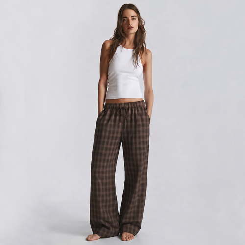 Vybe - The Everyday Trouser - Cocoa Check