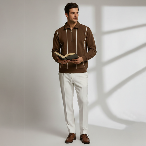 Vybe - Prime Zip Sweatshirt - Brown