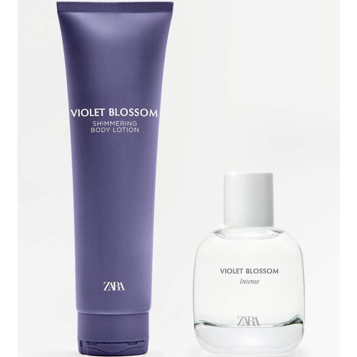 Zara - Violet Blossom Intense Edp Eau De Parfum 90ml + Glitter Cream Zara 150ml