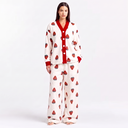 Vybe - Soft Cotton Lounge Set - Berry Muse