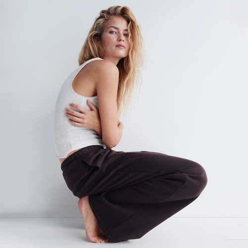 Vybe - Wide Pull-on Trouser | Mocha Brown