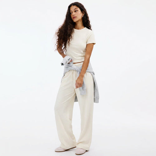 Vybe - Wide Pull-on Trouser | Oatmilk