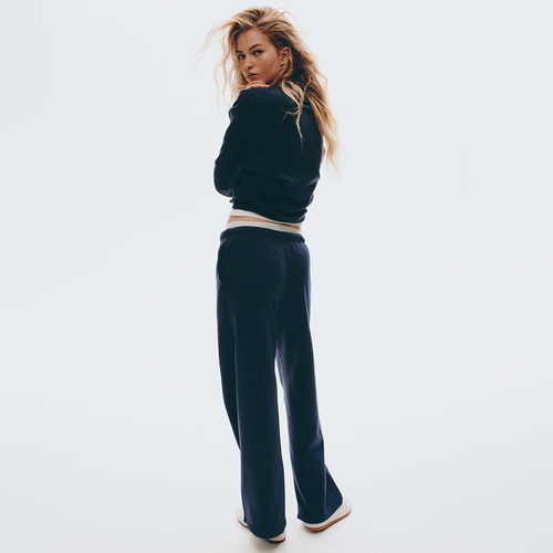 Vybe - Wide Pull-on Trouser | Navy Blue