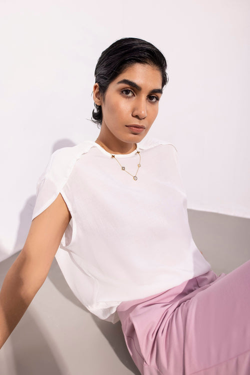 Sapphire - Woven White Top