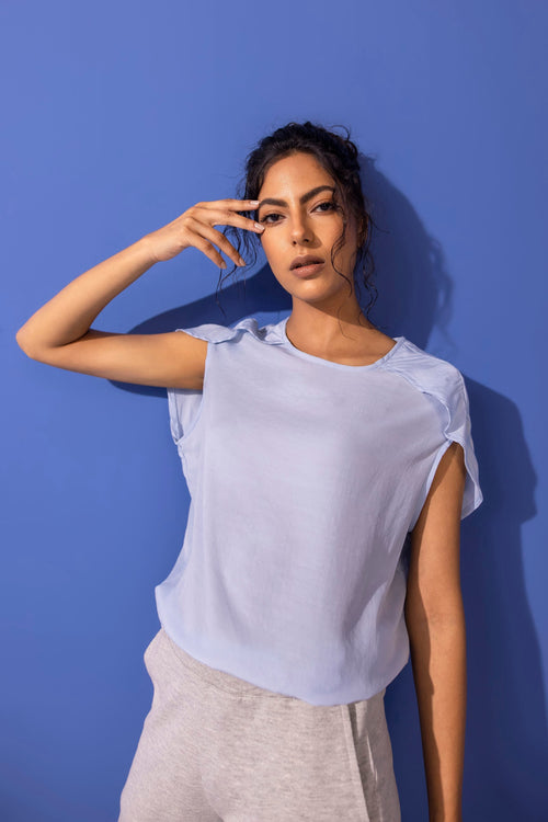 Sapphire - Woven Blue Top