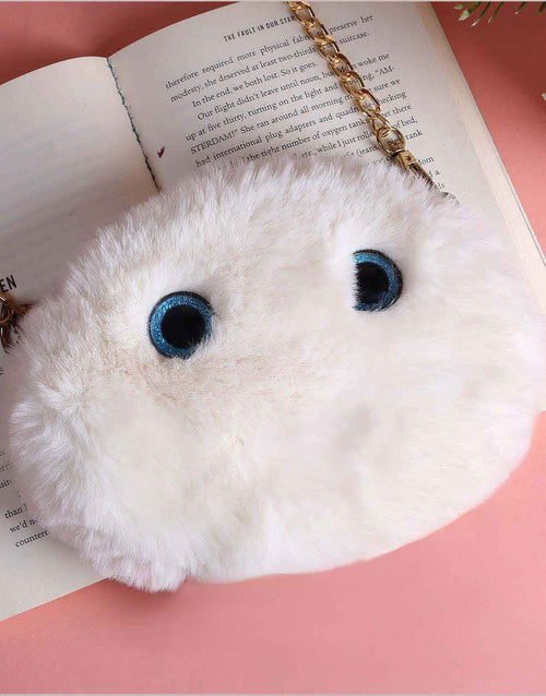 Rangoon - White Fluffy Pouch Bag