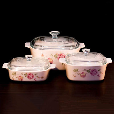 DONGA SET CORNINGWARE 6PC COUNTRY ROSE A140RS SET