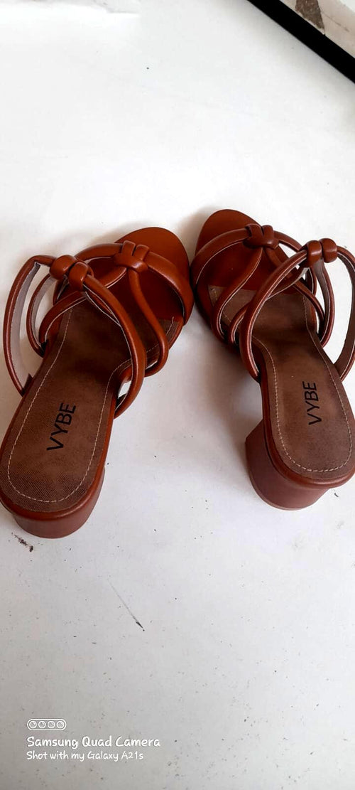 Vybe- Brown Stripes Heel